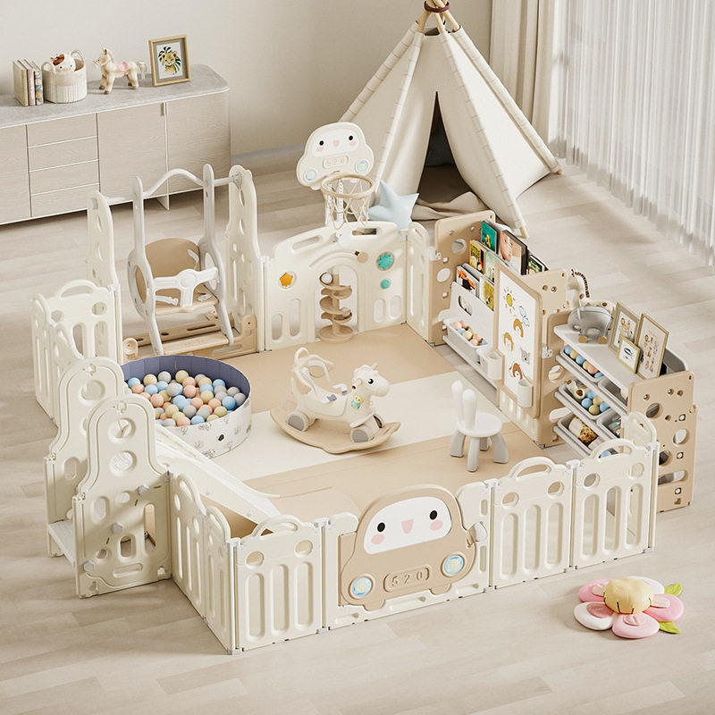 酷奇宝宝围栏防护栏婴儿室内家用游戏围栏儿童地上栅栏爬行垫乐园