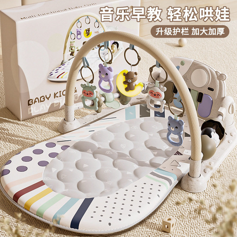 新款婴儿脚踩钢琴健身架学步车一岁个月益智早教新生幼儿宝宝玩具