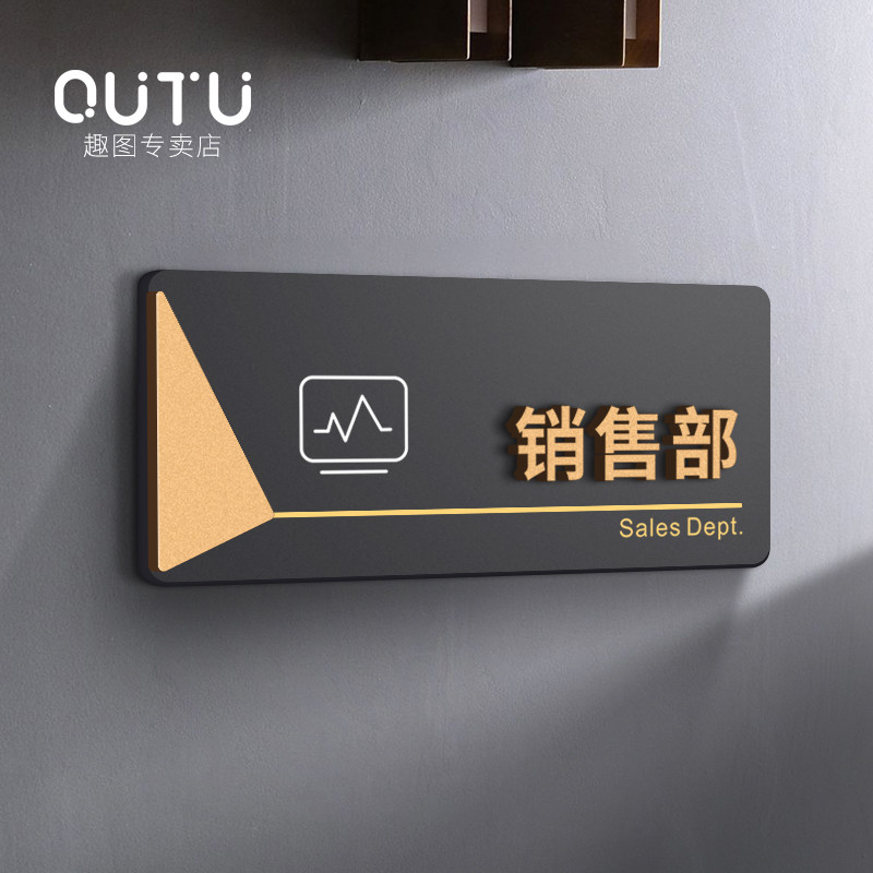 亚克力销售部标识牌公司企业单位工程部财务部行政部门办公室门牌提示