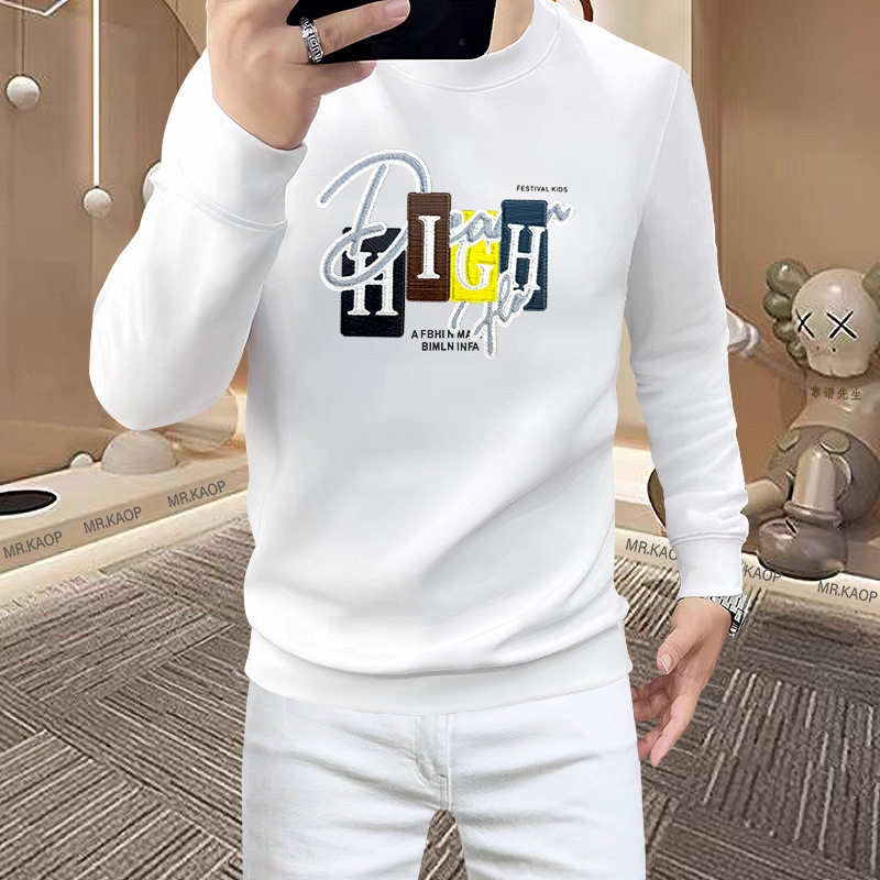 欧货男士秋冬加厚圆领卫衣