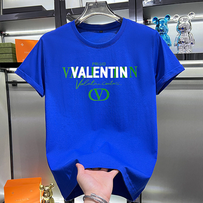 欧洲站2026新款夏季圆领修身短袖t恤男潮牌薄款半袖男士上衣