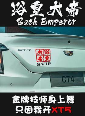 定制字文字浴皇大帝金牌技师身上舞只因我开CXT5车身贴纸同款车贴