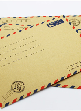 简约复古牛皮纸或白色航空信封表白专用小情调信封小清新邮戳信封