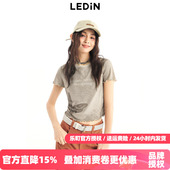 新款 乐町满印蝴蝶短袖 T恤女2024春季 上衣C2CNE1425