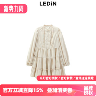 长袖 甜美连衣裙春新款 乐町韩系娃娃式 裙子C1FAE4201 商场同款