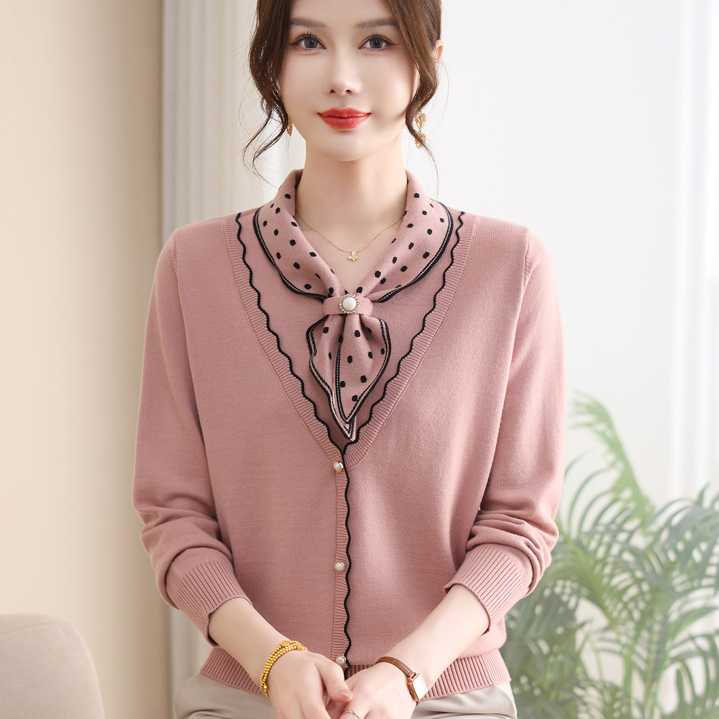 妈妈秋装洋气高贵打底小衫中年女装针织上衣服中老年秋冬装毛衣,女装/女士精品,中老年女装,淘宝优惠券,粉丝福利购,淘宝优惠卷