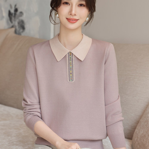 洋气中老年女装毛衣薄款上衣服