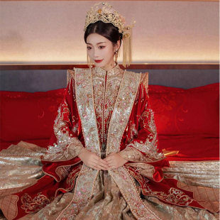 秀禾服出租龙凤褂2025新款中式结婚礼服敬酒服出阁服卦皇重工嫁衣