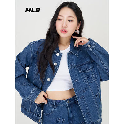 MLB运动男女NY牛仔复古老花外套