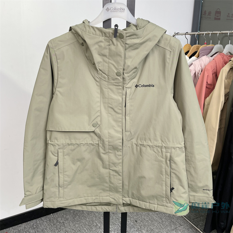 哥伦比亚防水透气单层冲锋衣女士