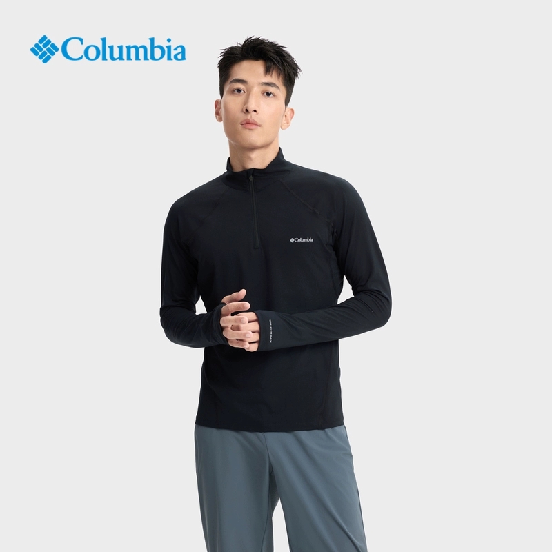 哥伦比亚男银点保暖长袖圆领内衣