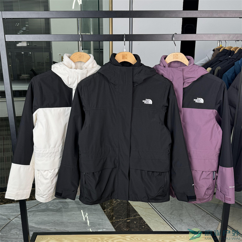 秋冬新款TheNorthFace北面女士户外防水保暖抓绒三合一冲锋衣89YJ