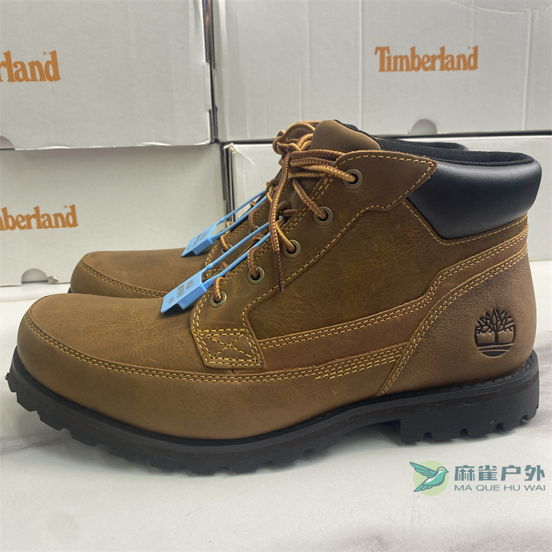 添柏岚男士户外中帮高帮休闲皮鞋