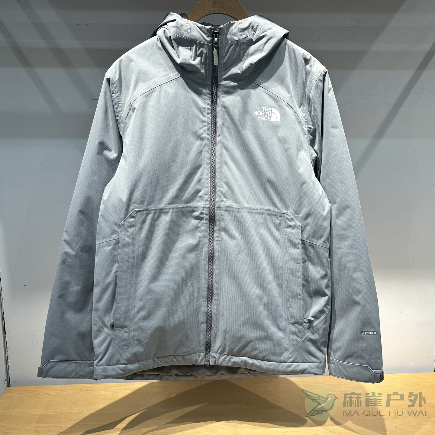 北面户外男士连帽防风棉服8GK3