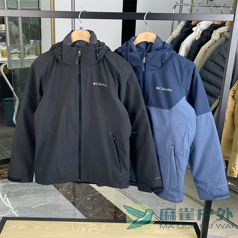 哥伦比亚户外保暖男三合一冲锋衣