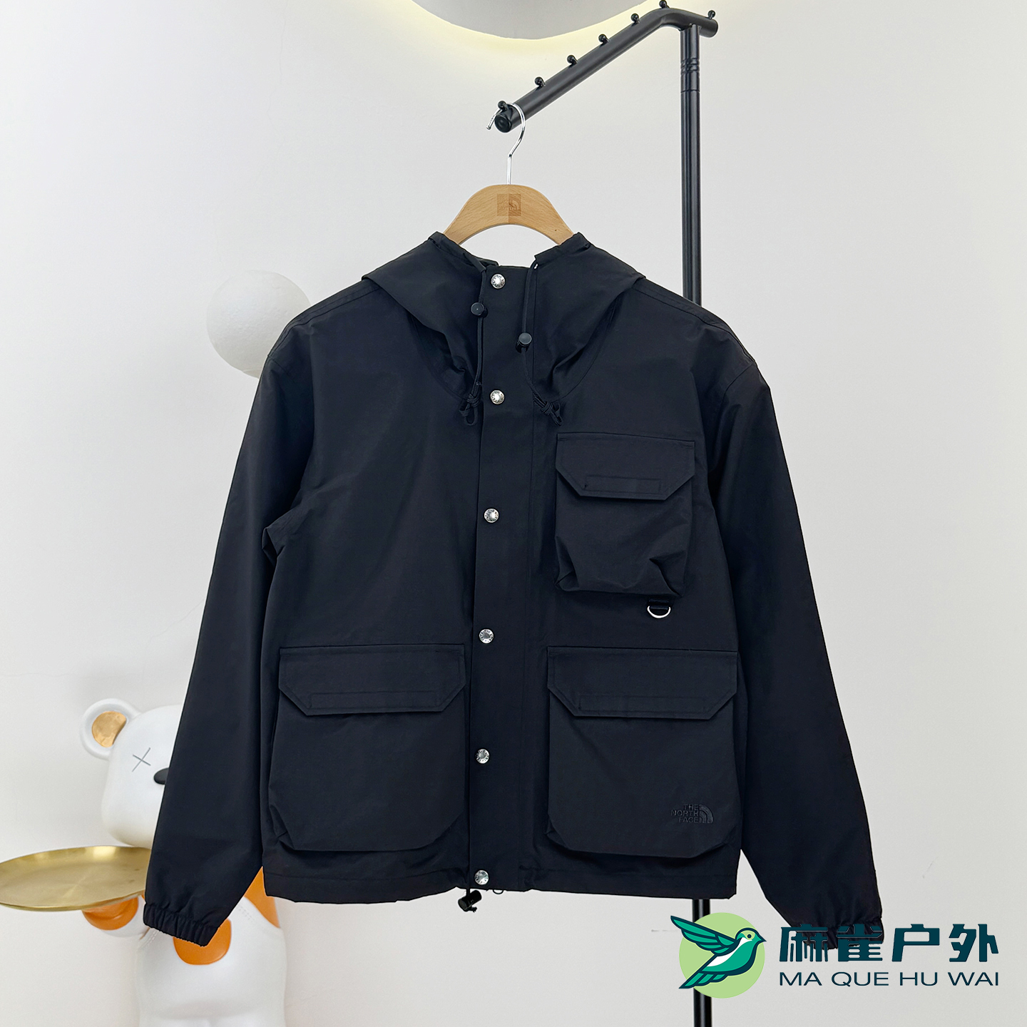 北面户外防水透气单层冲锋衣男士