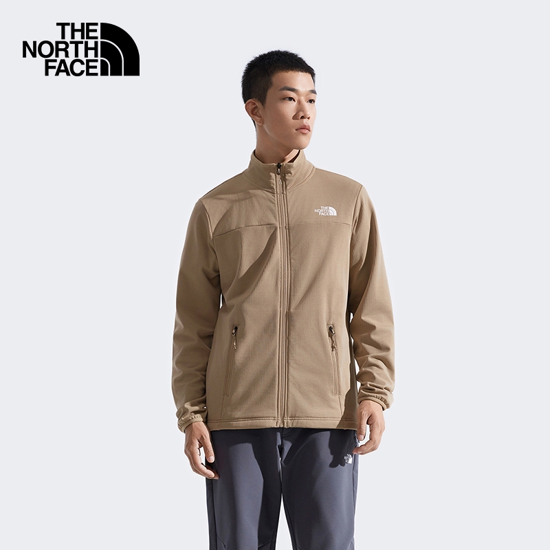 北面男款棋盘格保暖抓绒外套8FJ2