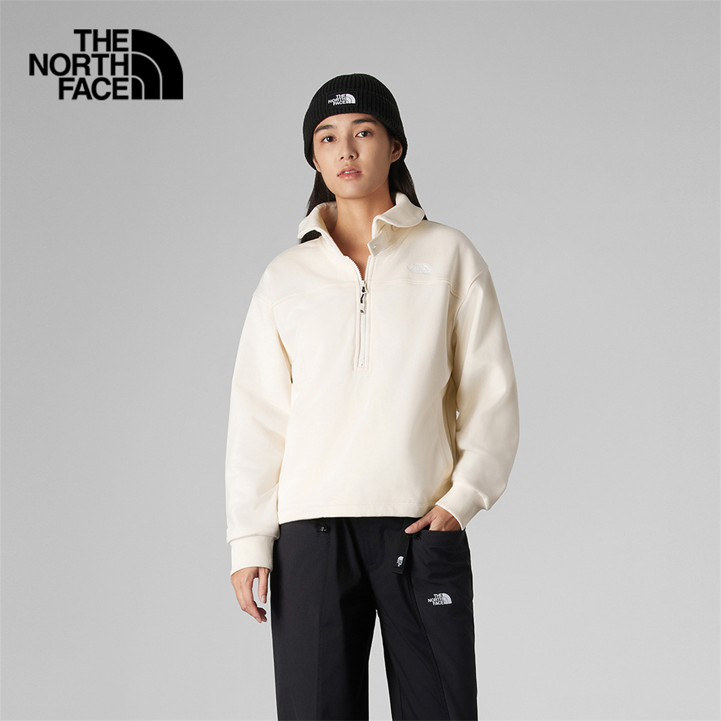 北面UE纯棉女子户外休闲防风卫衣