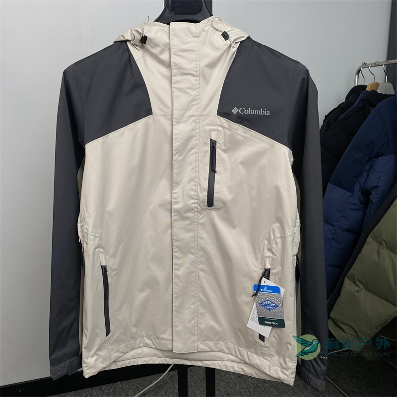 哥伦比亚户外防水单层冲锋衣男士