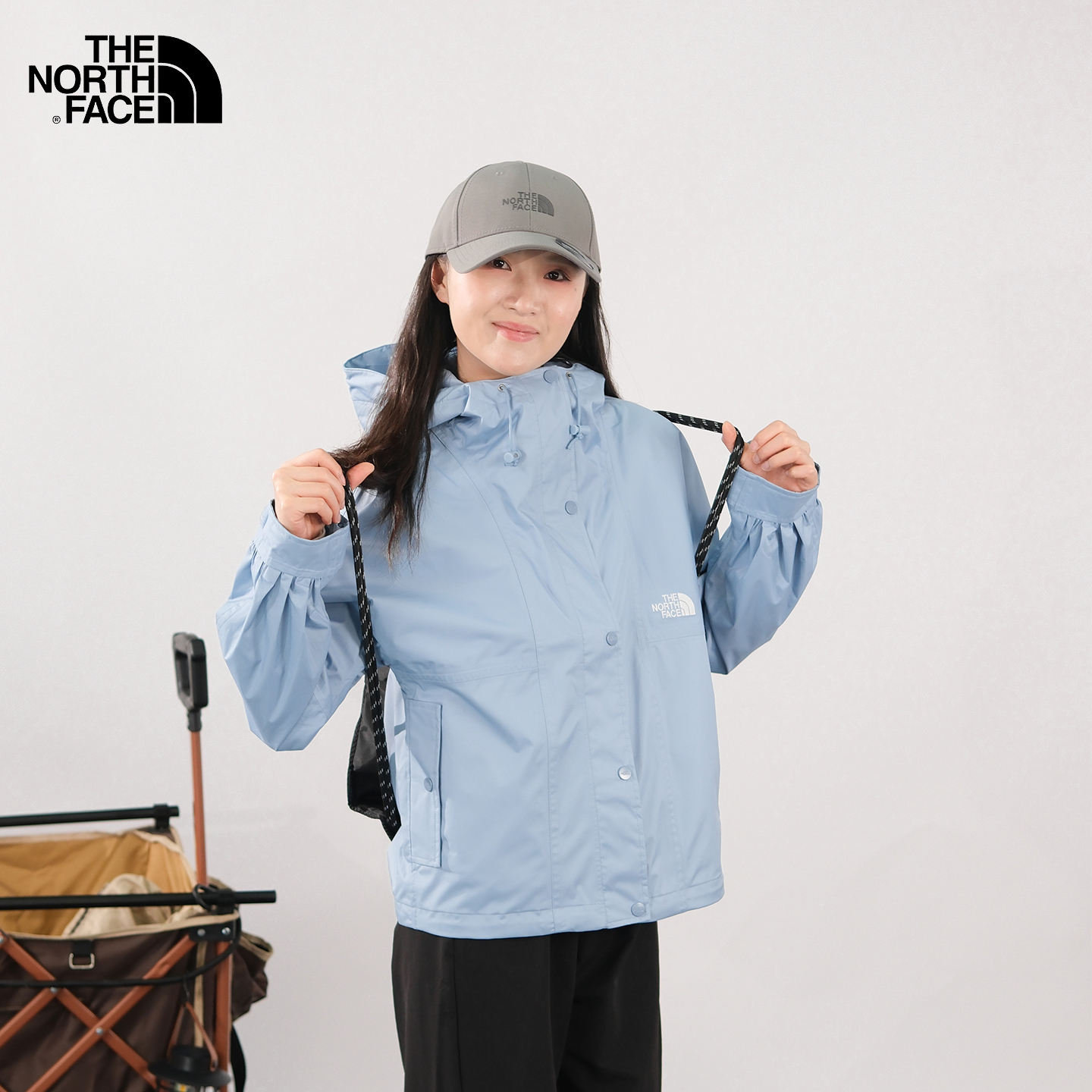 TheNorthFace北面女士单层冲锋衣户外运动休闲防水透气外套8EYF