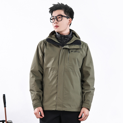 哥伦比亚户外防水男三合一冲锋衣