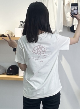 25春夏新款经典款TheNorthFace北面户外女纯棉印花短袖T恤|8EYP