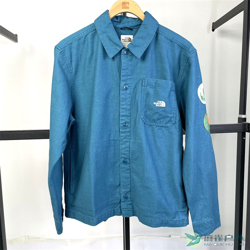 春夏新款TheNorthFace北面长袖衬衫男士户外翻领休闲夹克外套7ZYN
