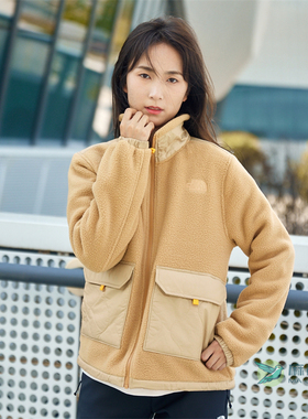 秋冬新款TheNorthFace北面户外保暖羊羔摇粒绒抓绒衣外套女士7QWC