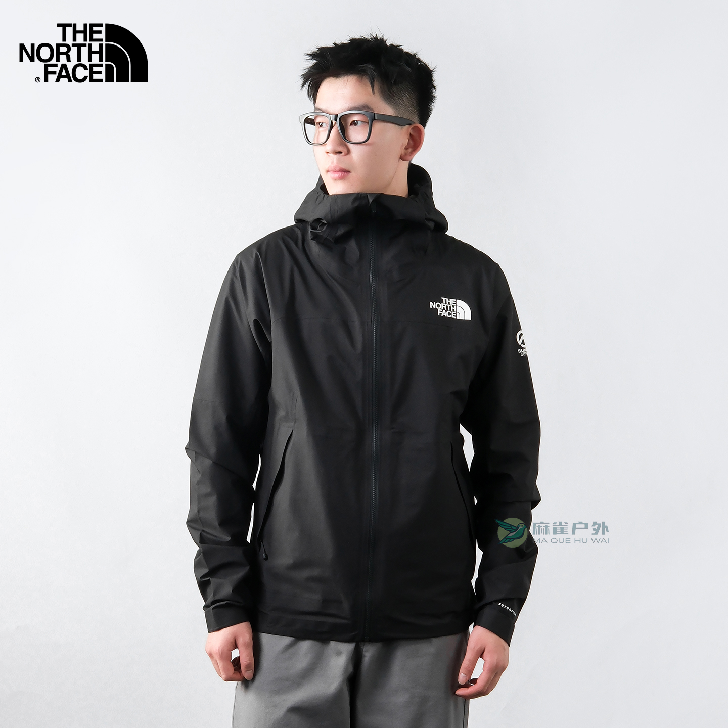 北面男士巅峰轻壳防水冲锋衣外套
