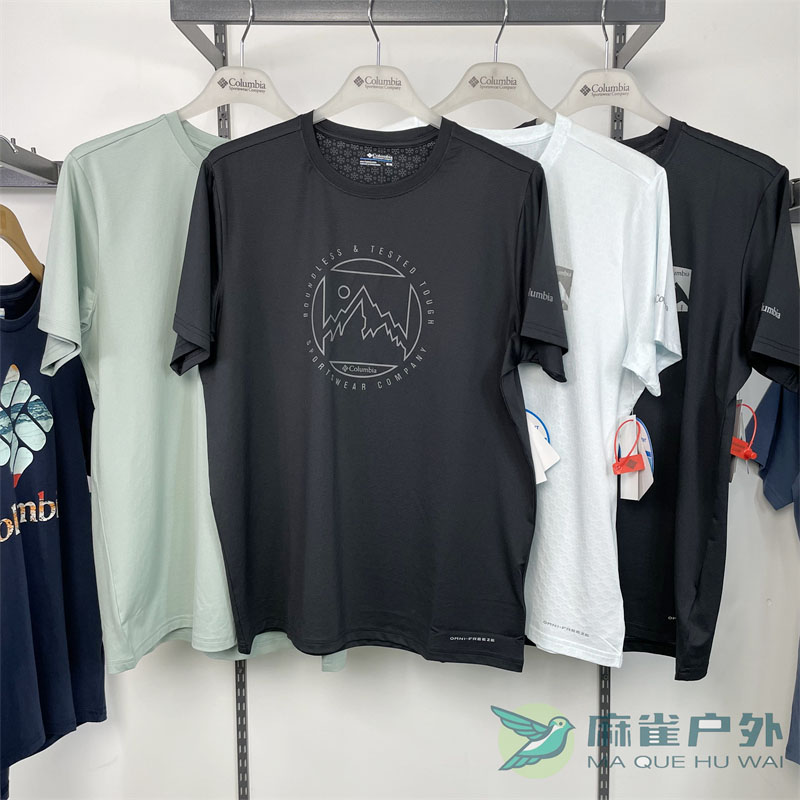 哥伦比亚户外透气速干短袖T恤