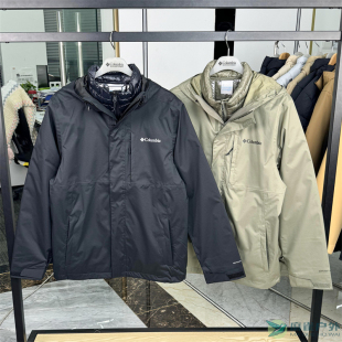 蒋奇明同款 哥伦比亚男银点三合一鹅绒内胆700蓬防水冲锋衣XE3821