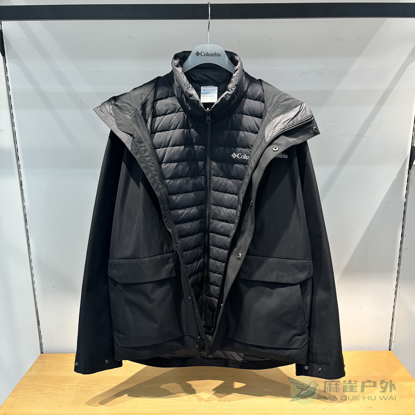 25秋冬新款Columbia哥伦比亚男士羽绒内胆防水三合一冲锋衣WE7048