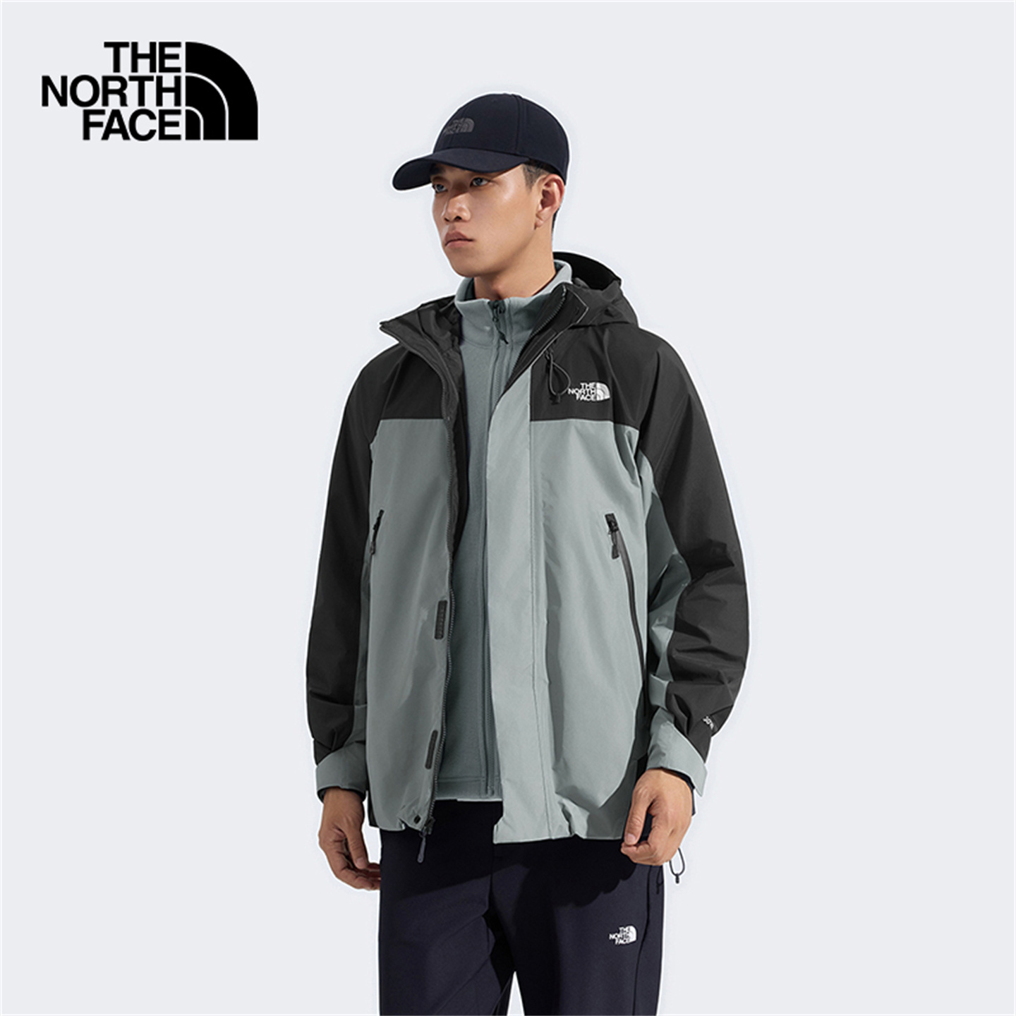 北面男子户外GTX抓绒内胆冲锋衣