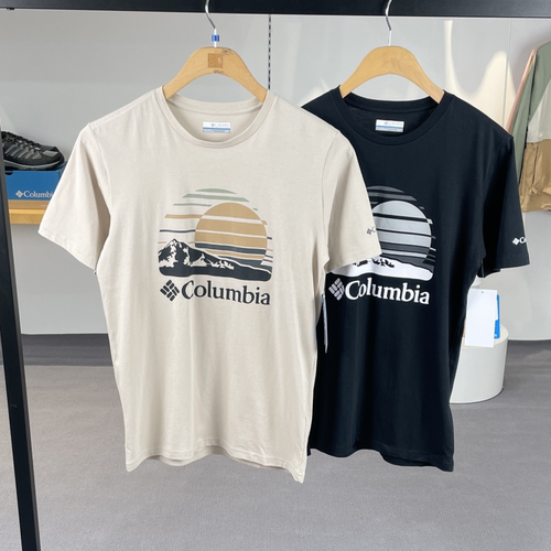 哥伦比亚户外吸湿透气短袖T恤男