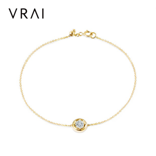 DIAMOND FOUNDRY【合成/培育】18K金小太阳手链女金手链情侣手环