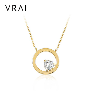 DIAMOND FOUNDRY【合成/培育】18K金 钻石10分太阳项链 培育钻石