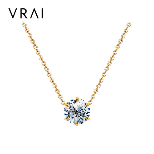 培育18k金六爪项链真钻