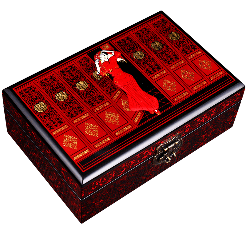 leancce紫艺堂手工彩绘推光漆器