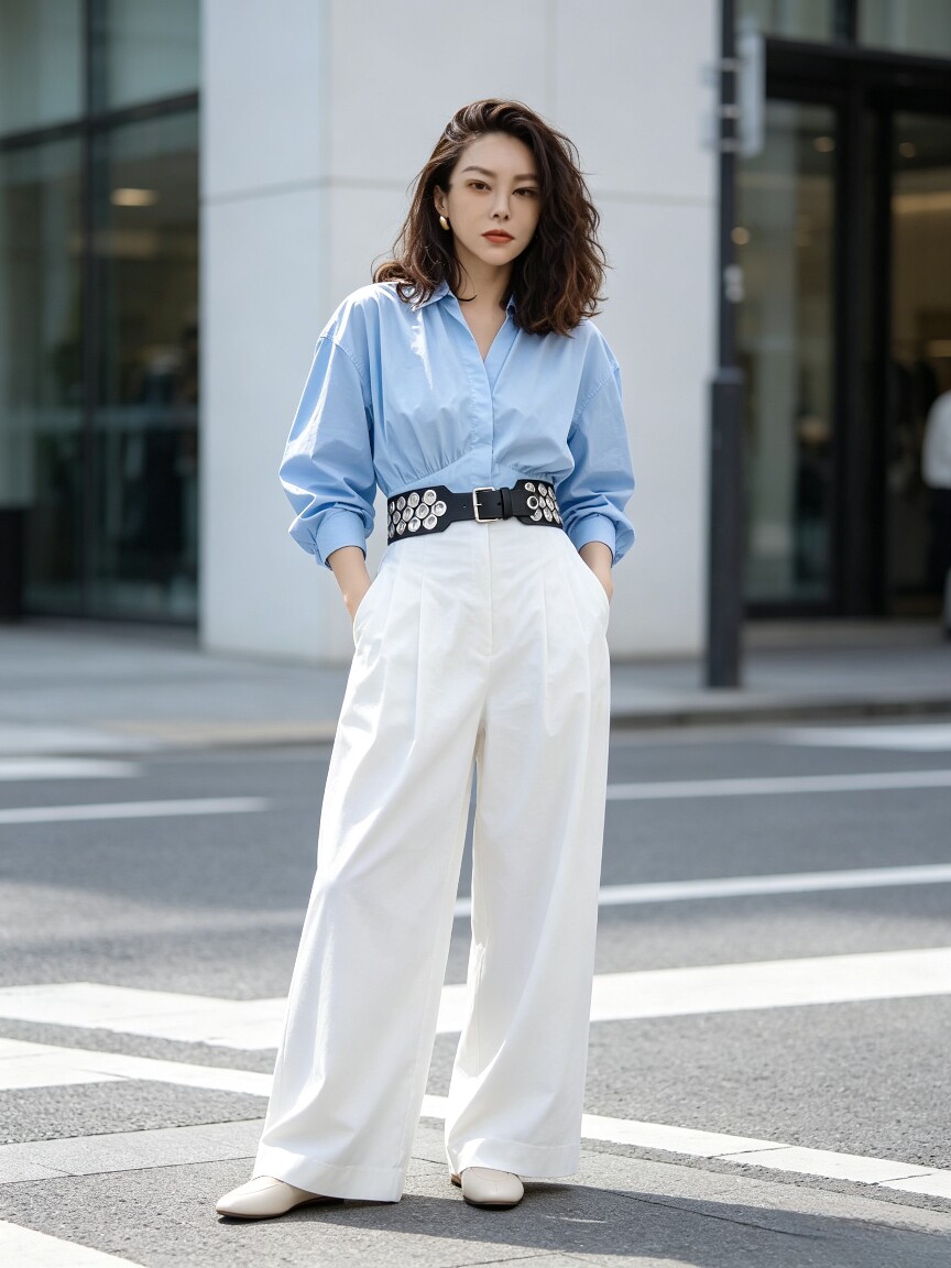 小众朋克风宽腰封女 银色金属孔眼皮带 连衣裙外搭收腰装饰腰带