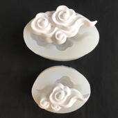 中国风祥云造型硅胶模具巧克力翻糖慕斯烘焙蛋糕装 饰模具摆件模具