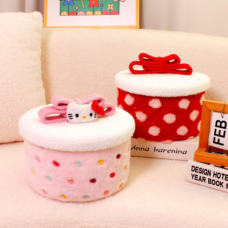 新款蝴蝶结收纳盒桌面零食收纳筐可爱毛绒带盖家用玩具储物礼物盒,收纳整理,零食收纳筐,淘宝优惠券,粉丝福利购,淘宝优惠卷