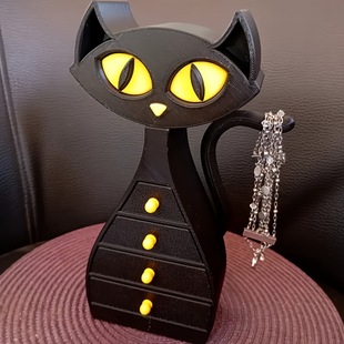 Black Box黑猫时尚 Cat Jewelry 抽屉首饰盒 Drawer 跨境Halloween