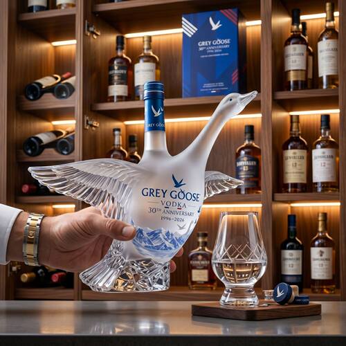跨境Grey Goose 30th Vodka Bottle灰雁30周年伏特加酒瓶玻璃摆件