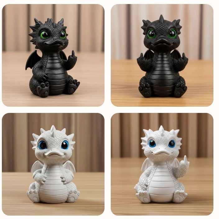 新品CheekyBabyDragonFigurine