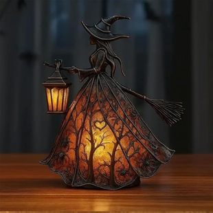 Lamp女巫灯万圣节布置摆件女巫桌面 Witch 跨境新款 Halloween