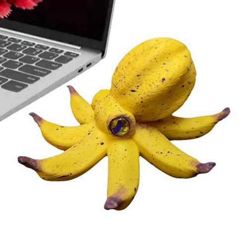 跨境新款 (OCTOPUS BANANA)香蕉章鱼创意居家树脂摆件田园装饰品