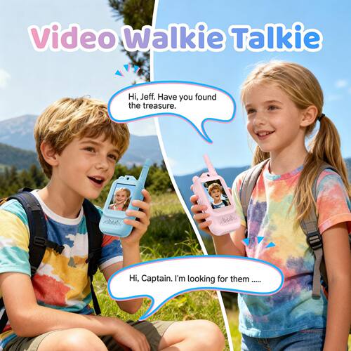 跨境Video Walkie-Talkie远距离儿童对讲机充电户外无线对讲玩具
