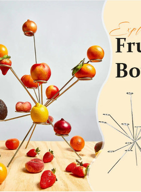 跨境爆款 Exploding Fruit Bowl 简约金属水果盘 创意现代多功能