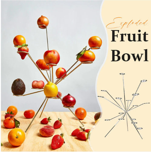 跨境爆款 Exploding Fruit Bowl 简约金属水果盘 创意现代多功能