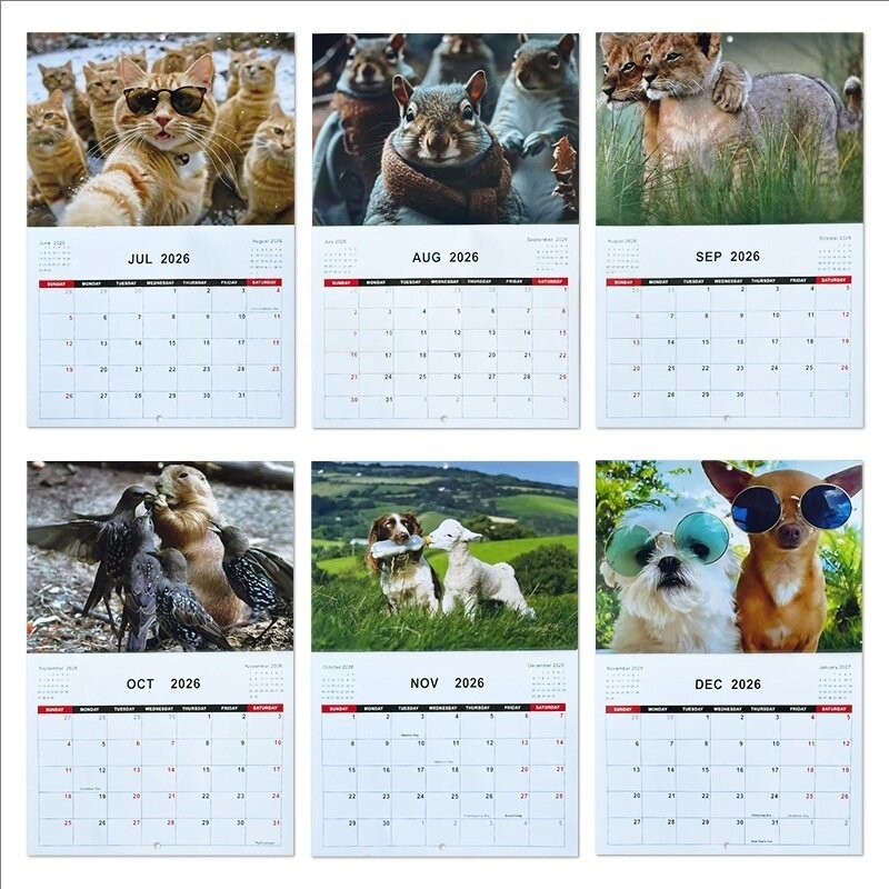 跨境新品 2026CALENDAR 狗狗大便日历 创意Dogs Pooping Calendar